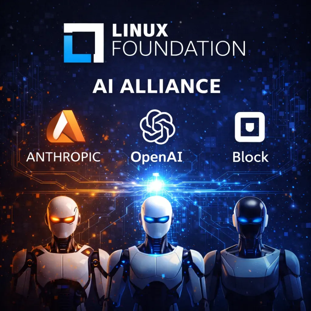 AI代理基金會成立與科技巨頭合作示意圖